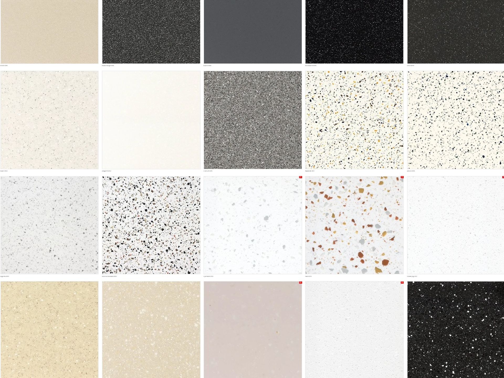 Kerrock műgránit munkalap színminták