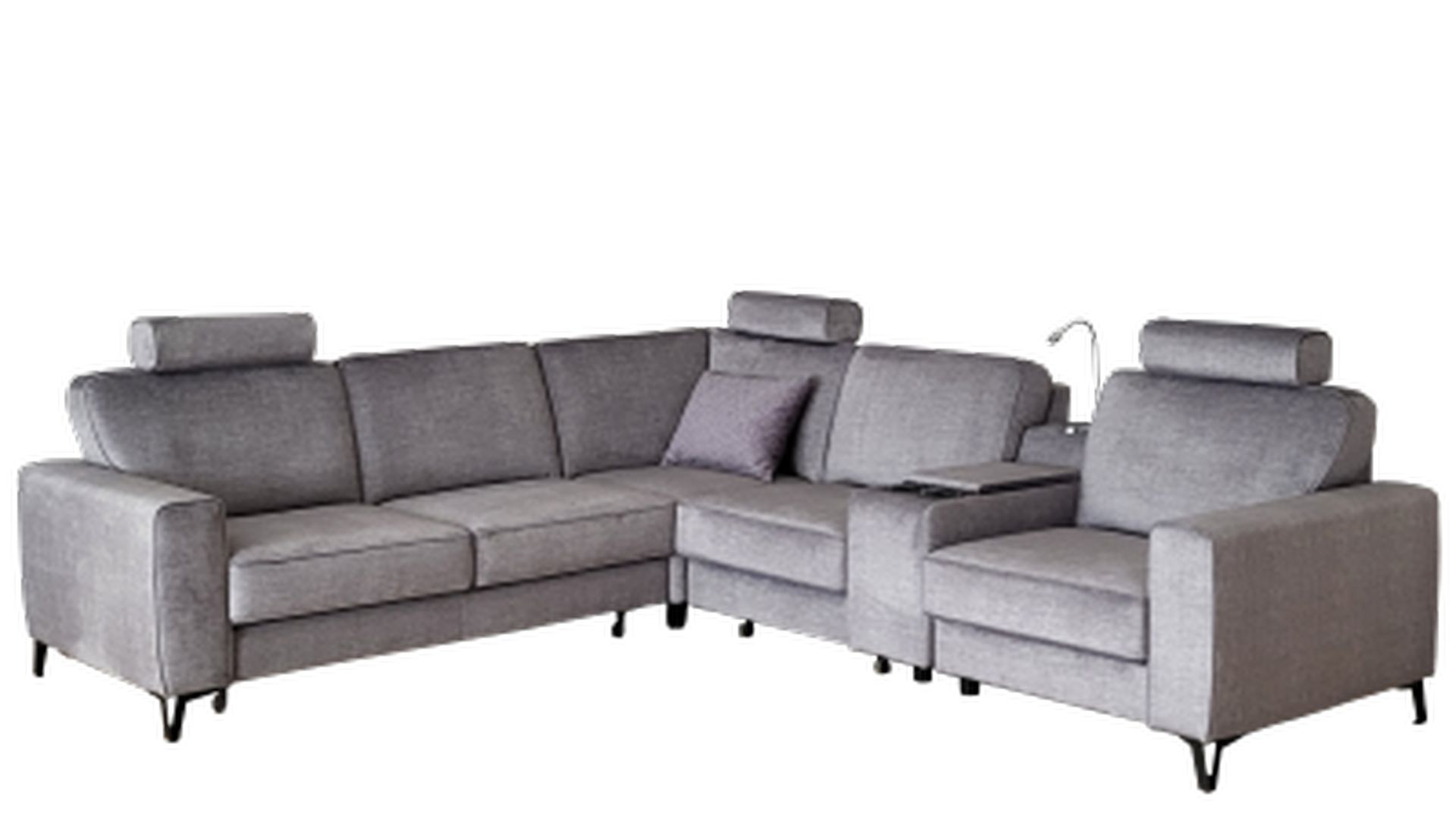 Hajdúböszörményi bemutatóterem ülőgarnitúra hasznos funkciókkal